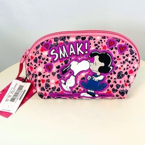 ❤️Vera Bradley Love You Snoopy Clamshell Cosmetic Case Valentines Day Makeup